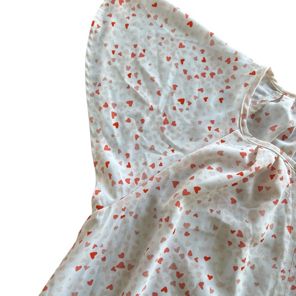 Apt. 9 Heart Print Flutter‎ Sleeve Top – Size Small - Picture 5 of 8